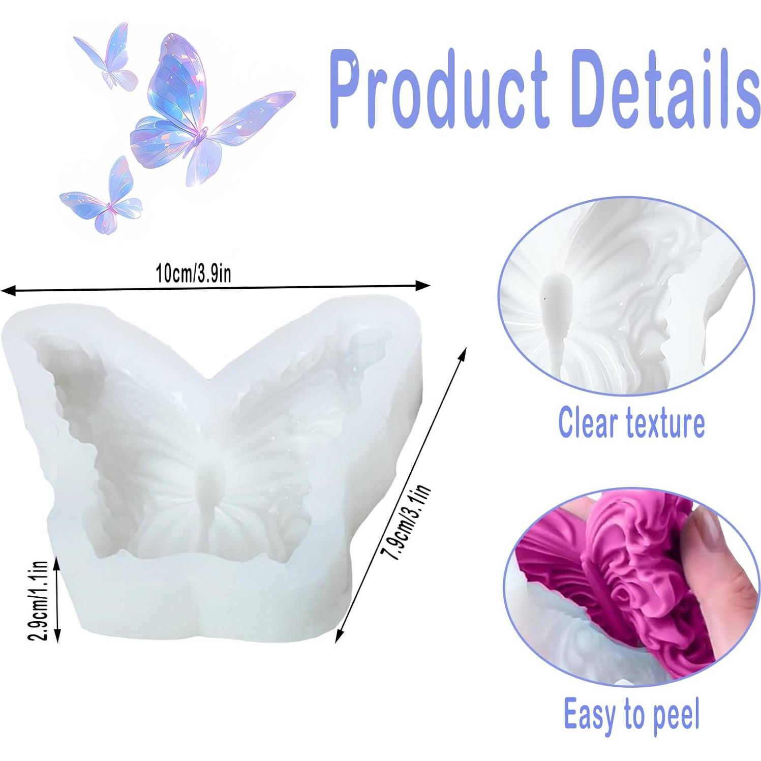 Molde de Silicona Mariposa FMOYSIEN para Velas y Jabones