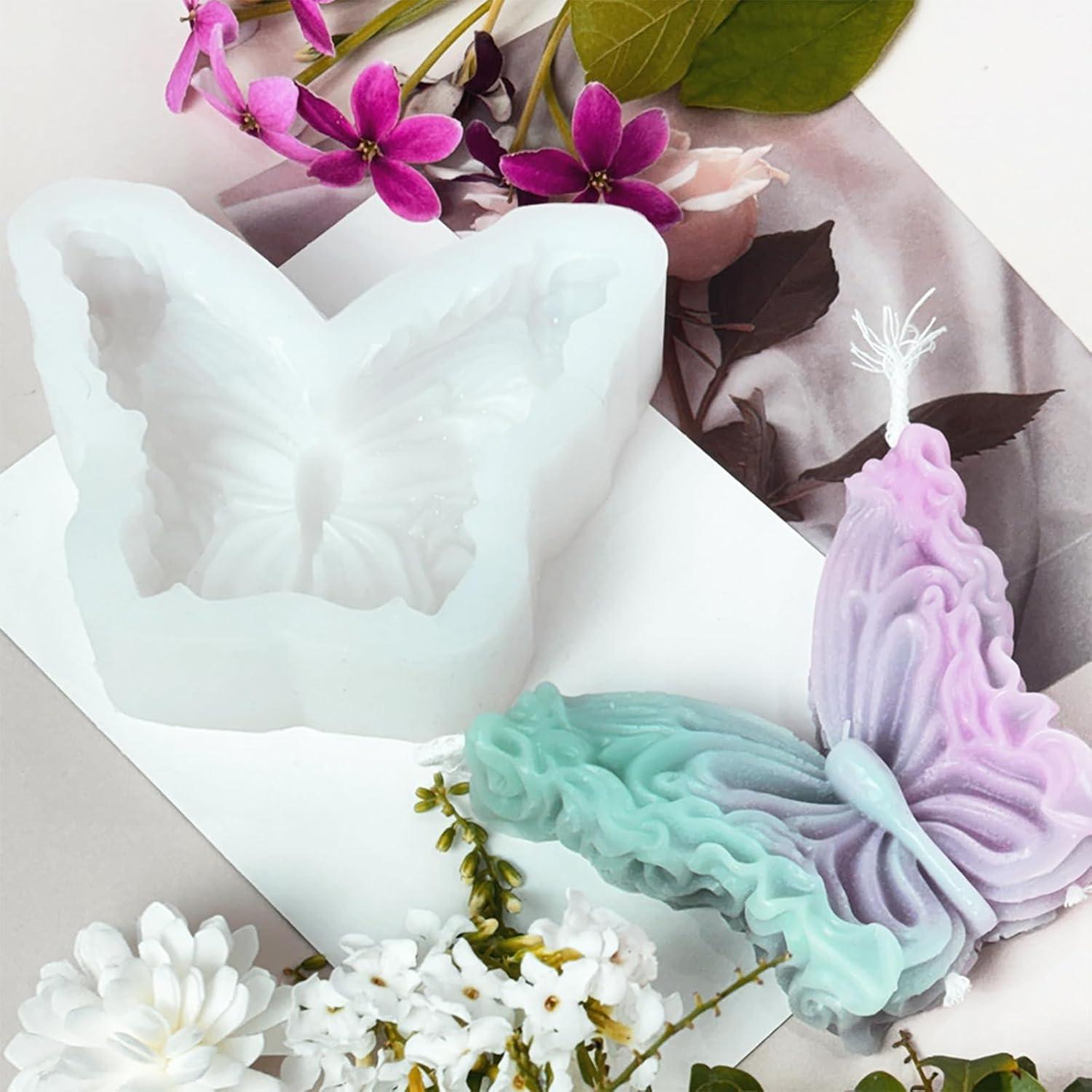 Molde de Silicona Mariposa FMOYSIEN para Velas y Jabones