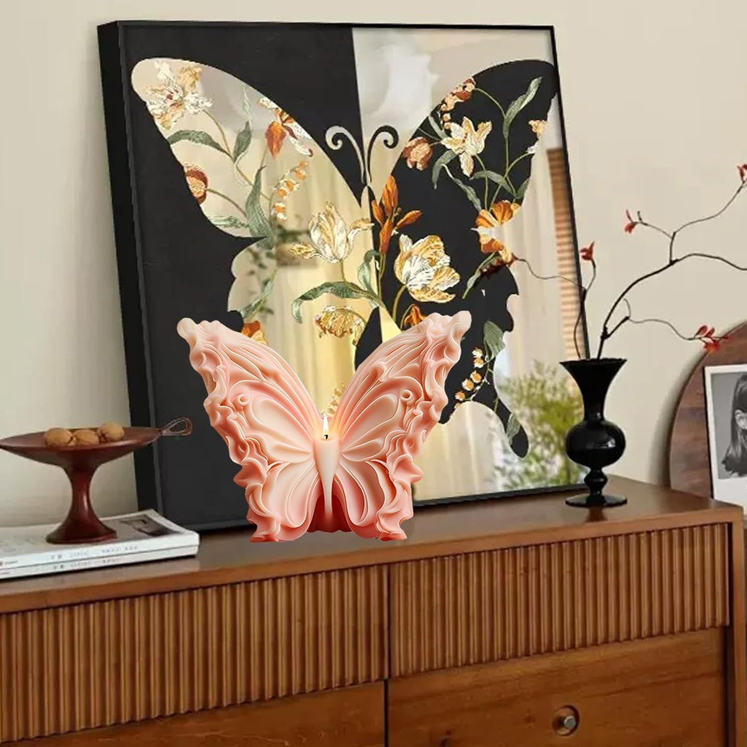 Molde de Silicona Mariposa FMOYSIEN para Velas y Jabones