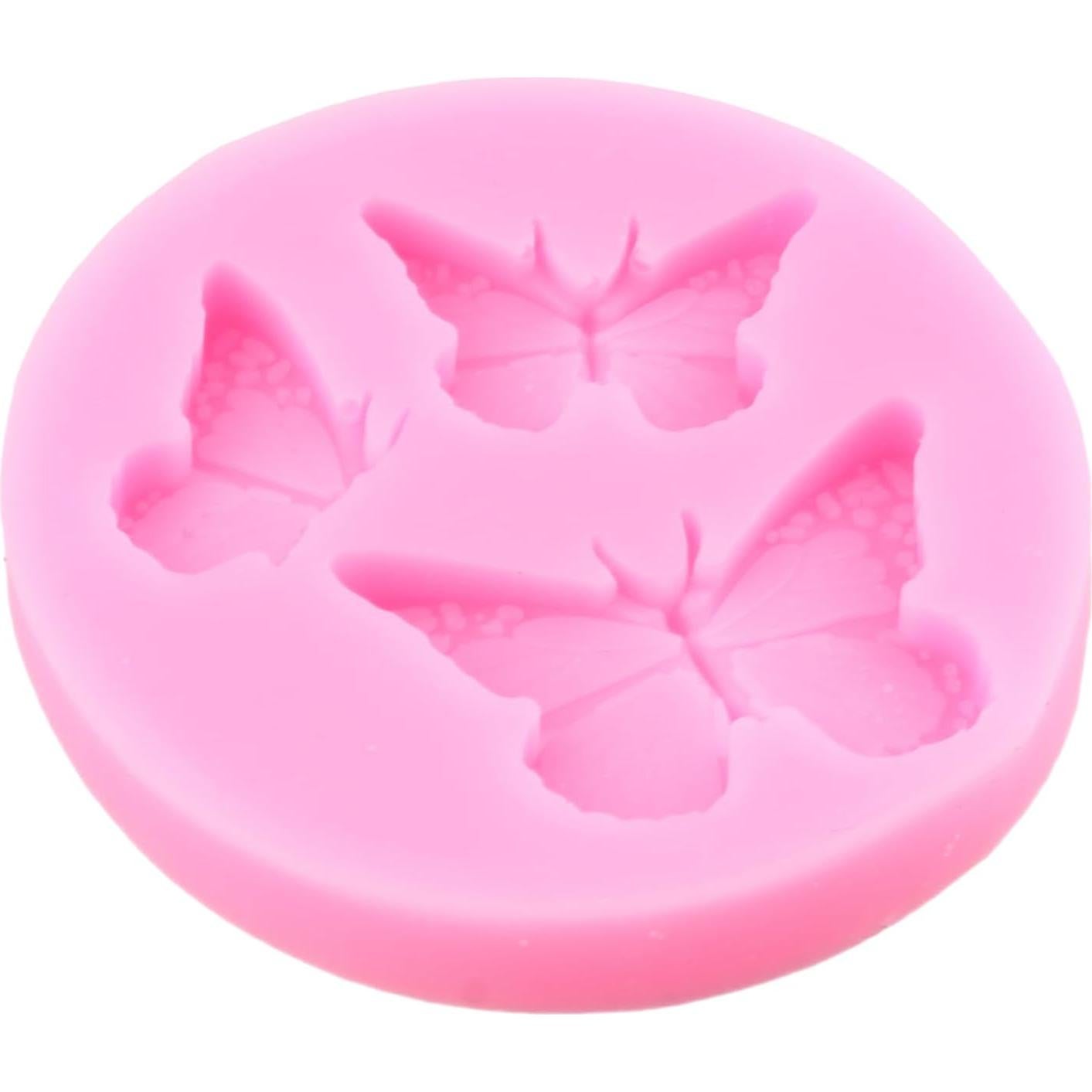 Butterfly Silicone Molds Mini Butterfly Fondant Cake Baking Mold For Cake Decorating Cupcake Topper Candy Chocolate Gum Paste Polymer Clay