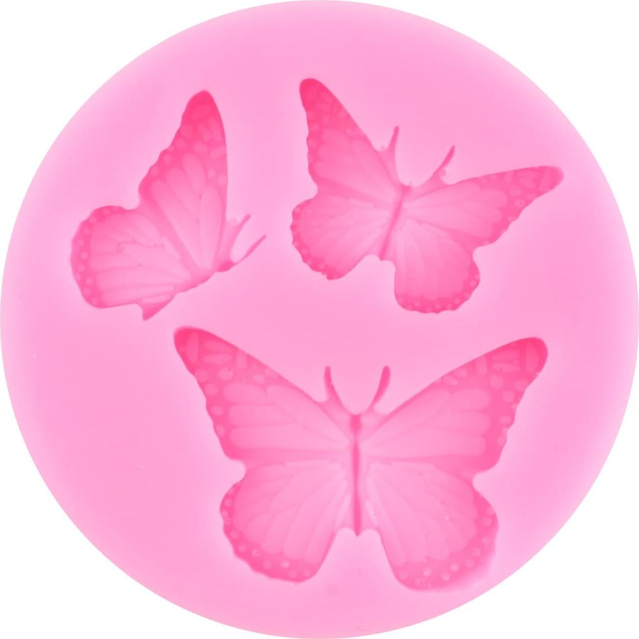 Butterfly Silicone Molds Mini Butterfly Fondant Cake Baking Mold For Cake Decorating Cupcake Topper Candy Chocolate Gum Paste Polymer Clay