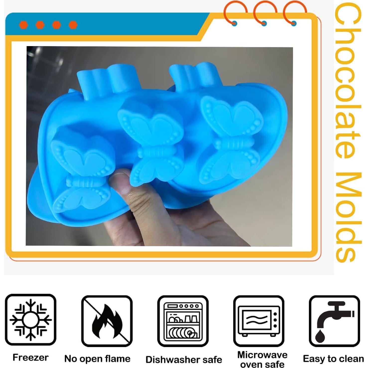 Moldes de Chocolate de Silicona Mariposa YIMINGMOLD 2 Piezas