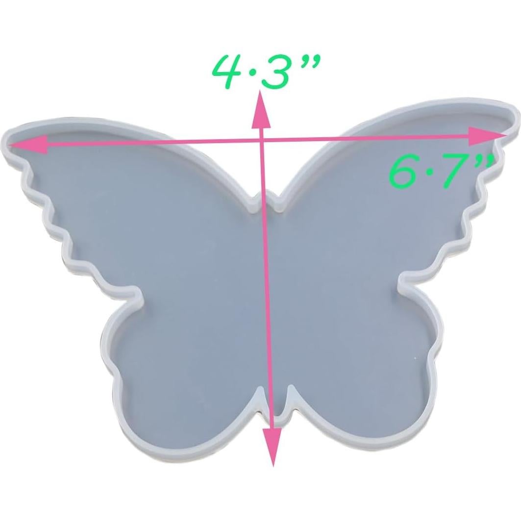5 Moldes de Silicona para Posavasos Mariposa 17x11 cm QTTLLI
