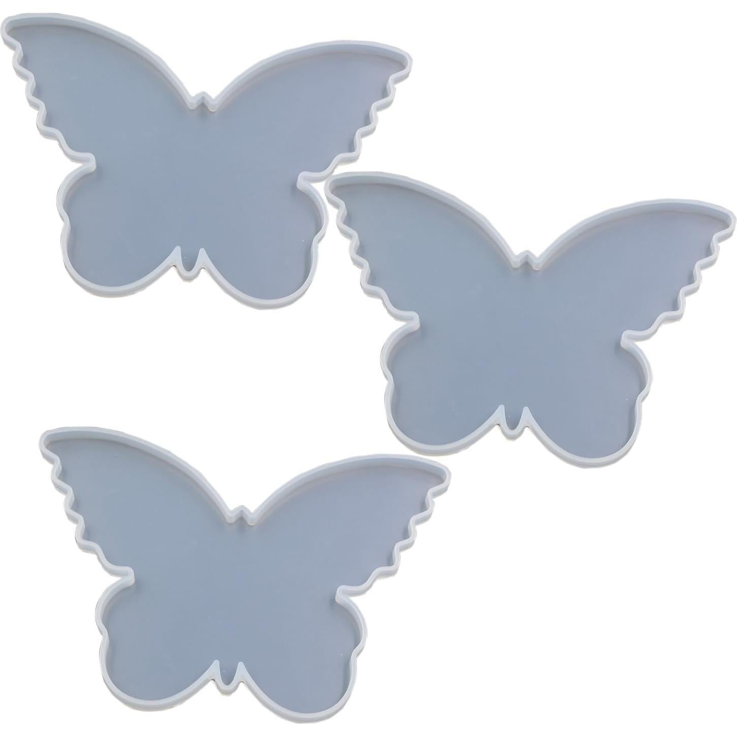 5 Moldes de Silicona para Posavasos Mariposa 17x11 cm QTTLLI