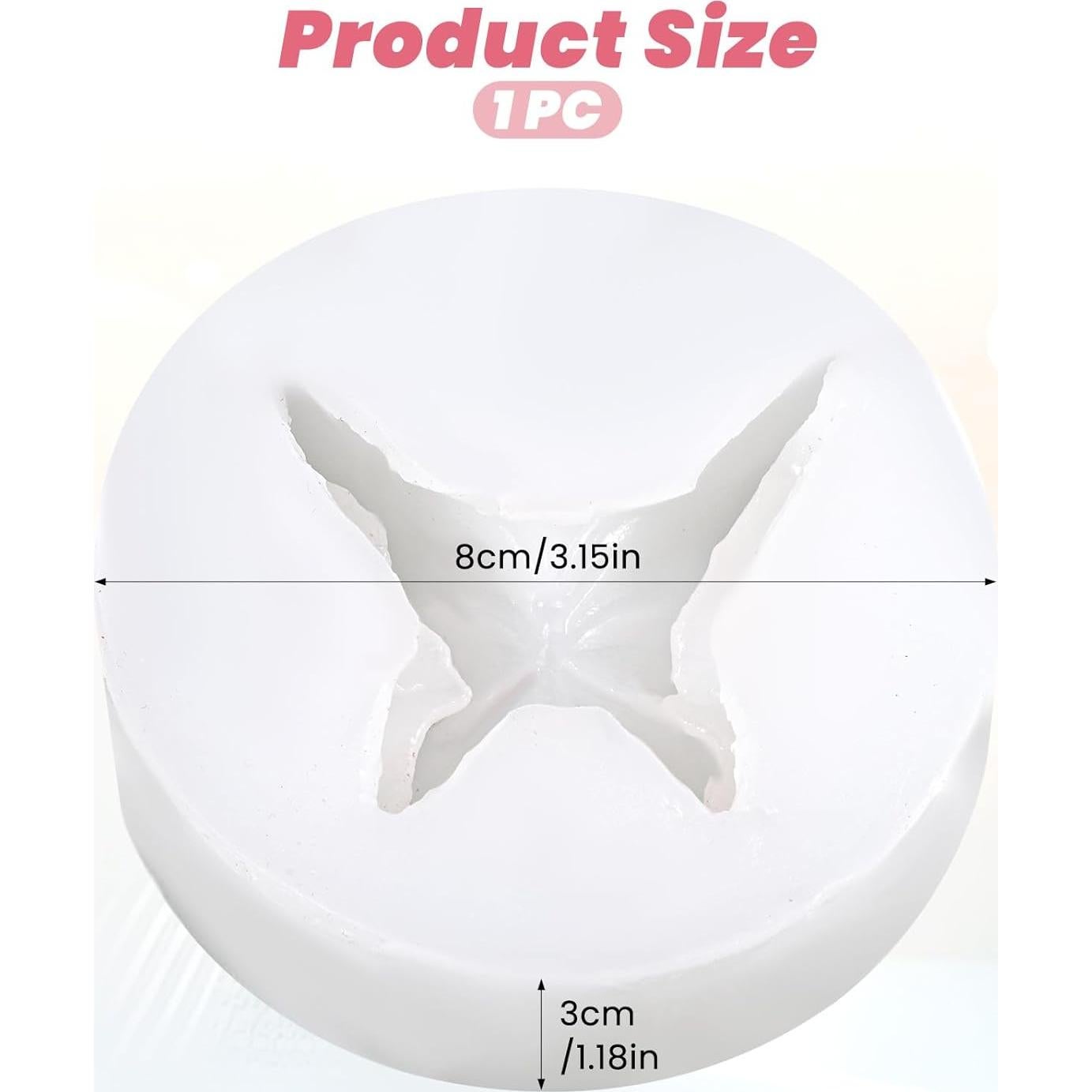 Molde de Silicona 3D Mariposa FdcLixuvol 8cm Blanco