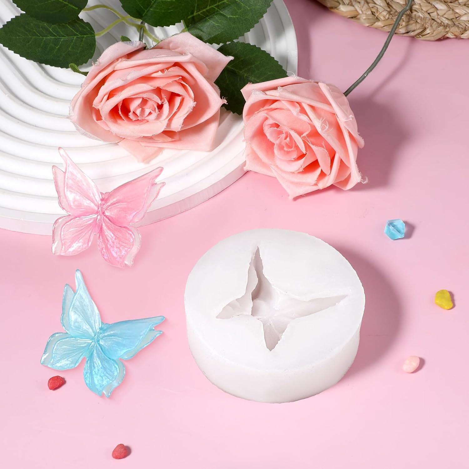 Molde de Silicona 3D Mariposa FdcLixuvol 8cm Blanco