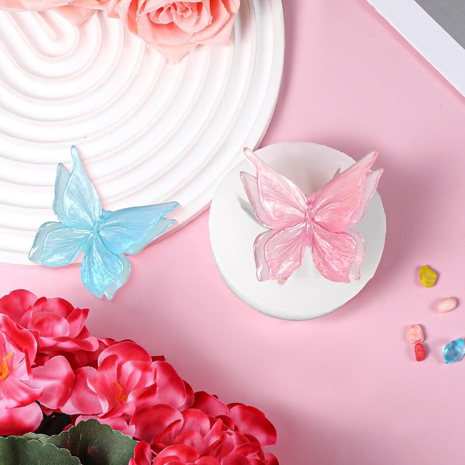 Molde de Silicona 3D Mariposa FdcLixuvol 8cm Blanco