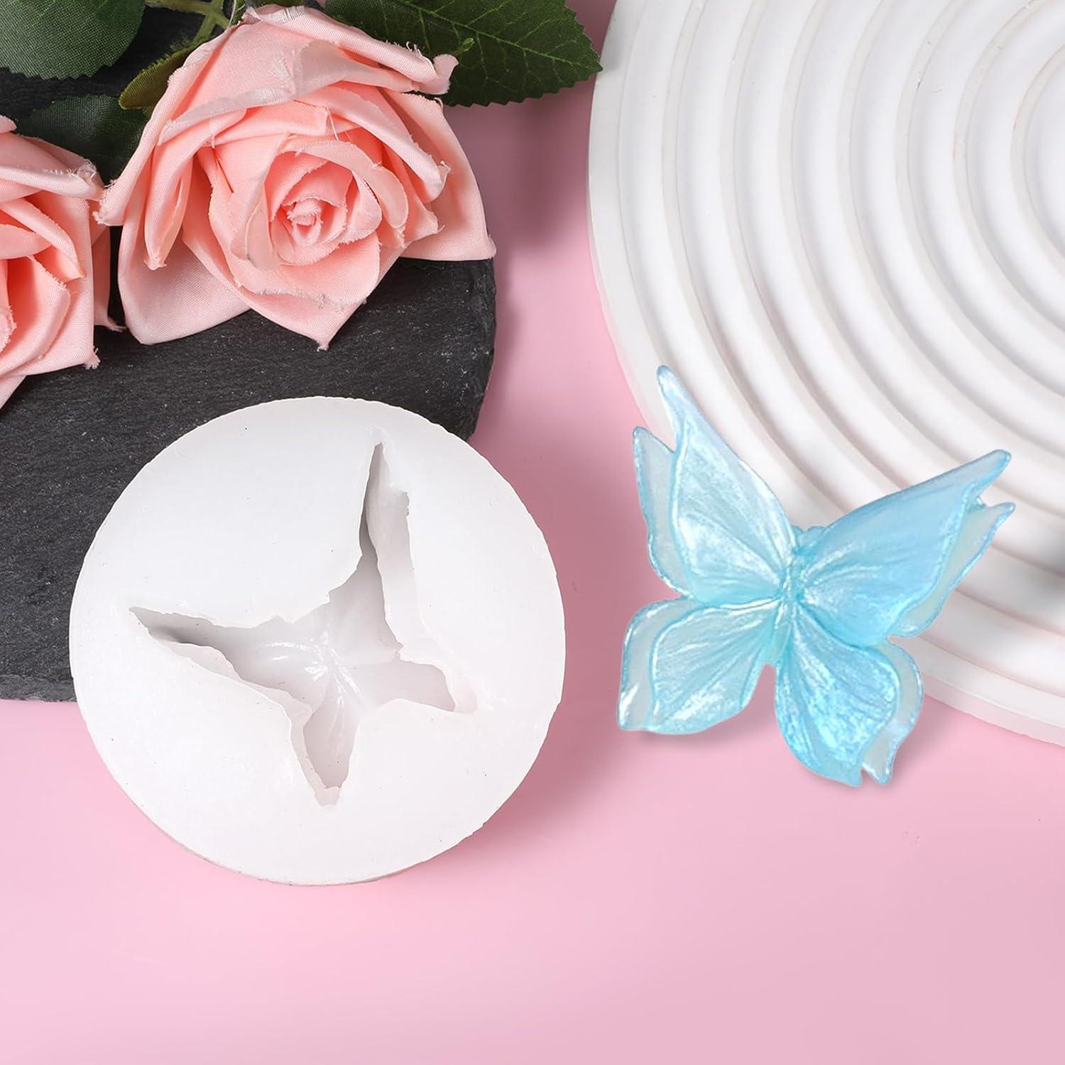 Molde de Silicona 3D Mariposa FdcLixuvol 8cm Blanco