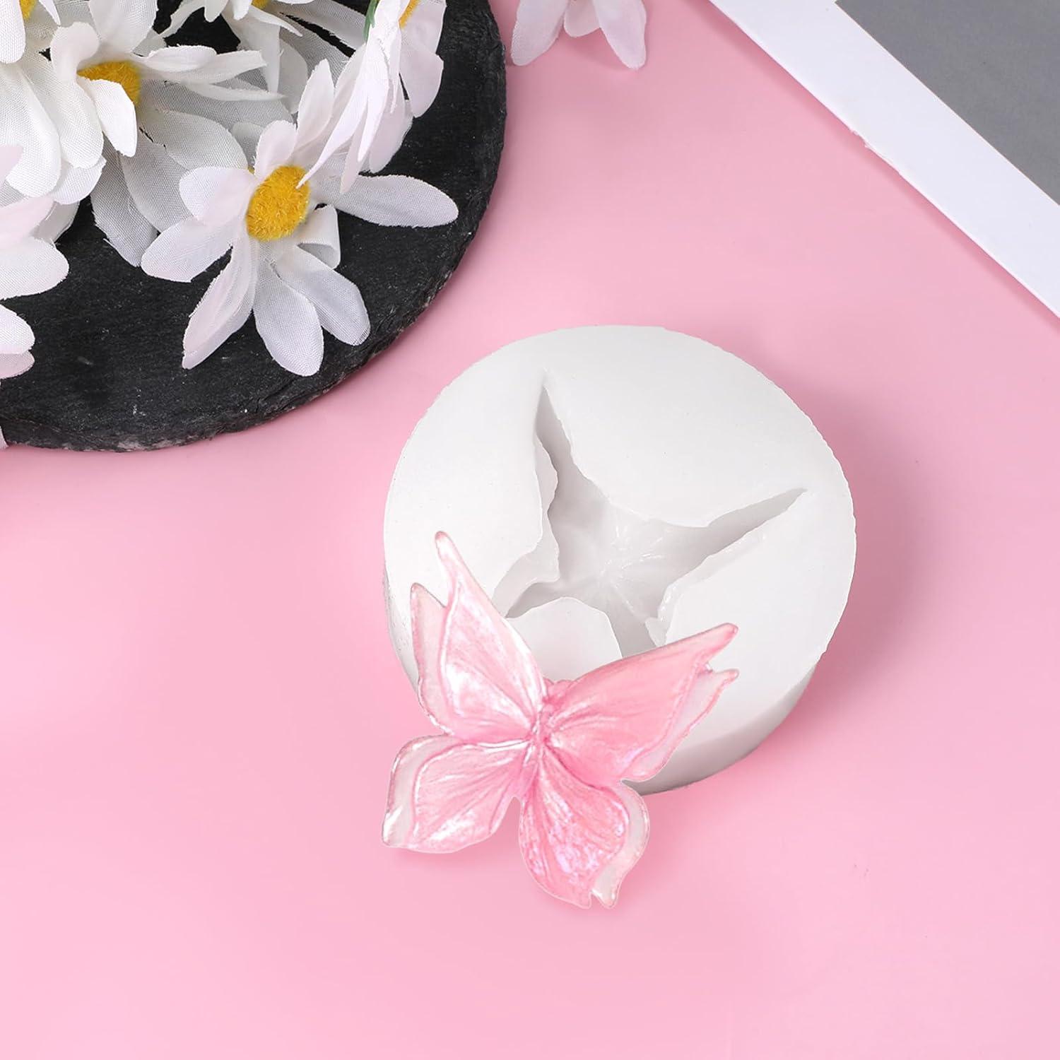 Molde de Silicona 3D Mariposa FdcLixuvol 8cm Blanco