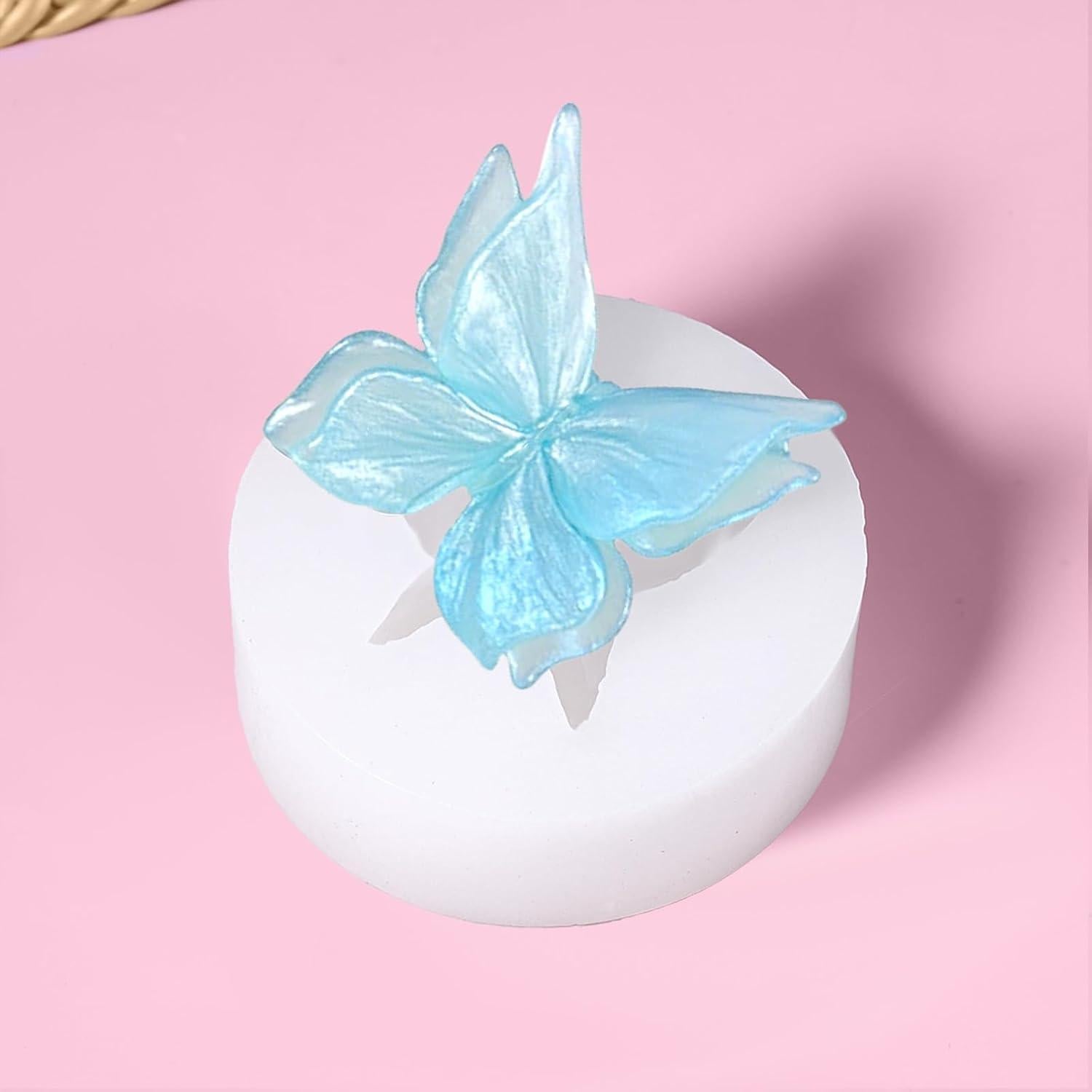 Molde de Silicona 3D Mariposa FdcLixuvol 8cm Blanco