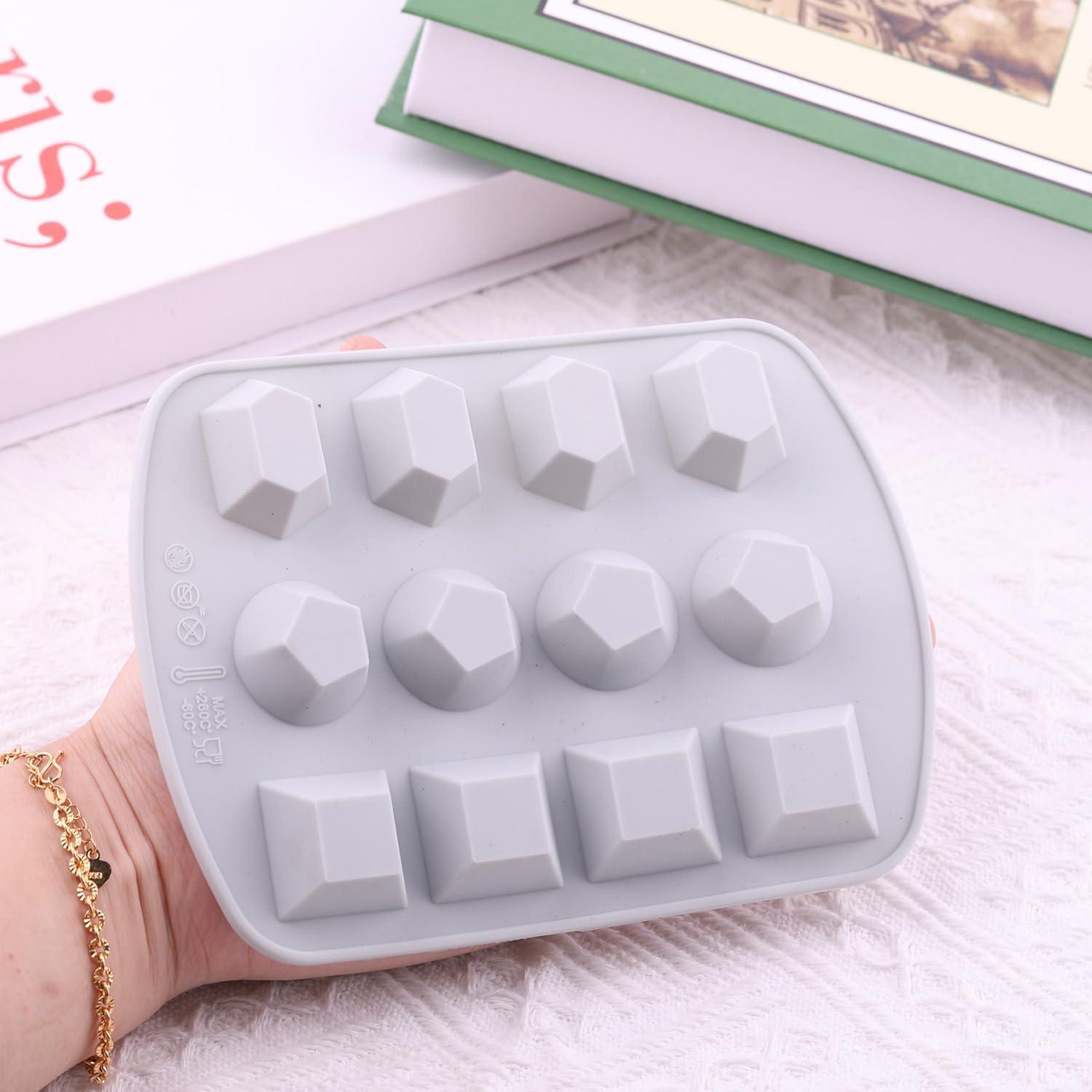 Molde de Silicona para Caramelos de Diamante AIBOYA 12 Cavidades