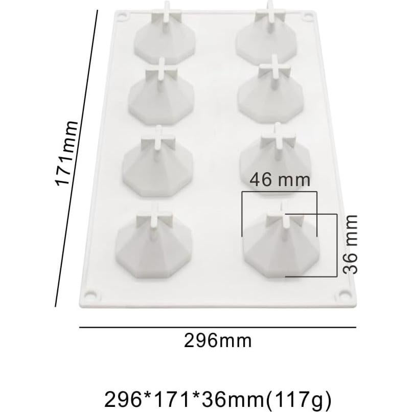 Molde de Silicona para Cubos de Hielo Diamante 3D Mostsom 30.1x17.4cm