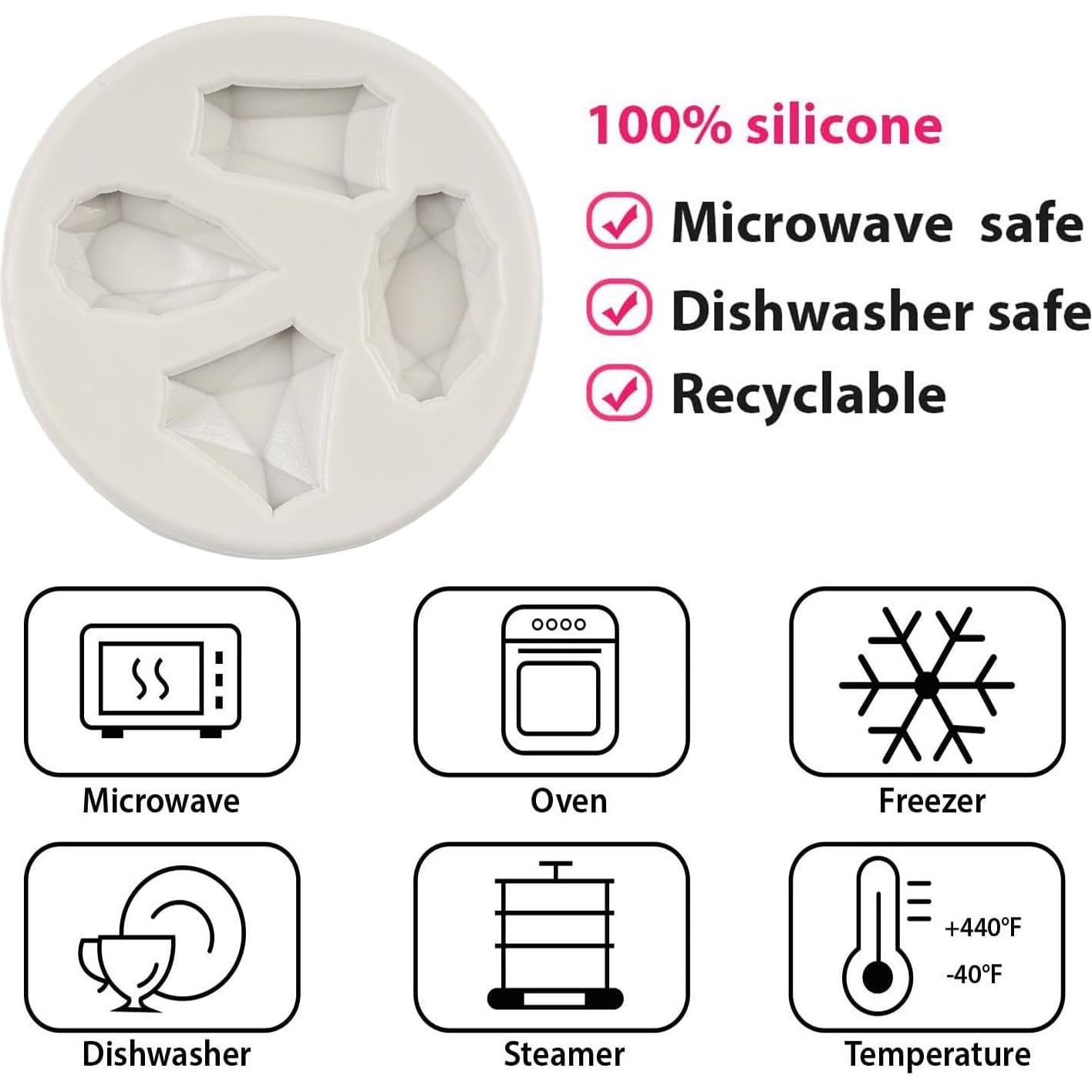 Molde de Silicona para Gemas QDMOLDS 6.68 cm Decoración Pasteles