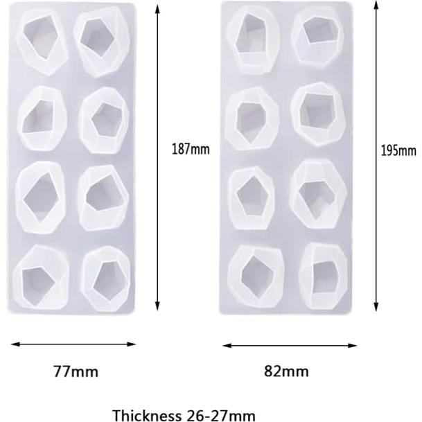 Moldes de Silicona Yeenelwboo para Resina y Gelatina - 2 Pcs