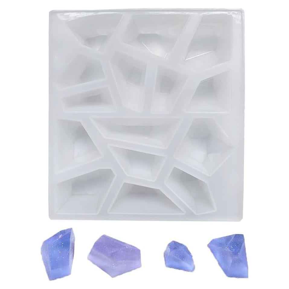 Molde de Resina Silicona BIGEBO Diamante 15 Cavidades 11.9x13 cm