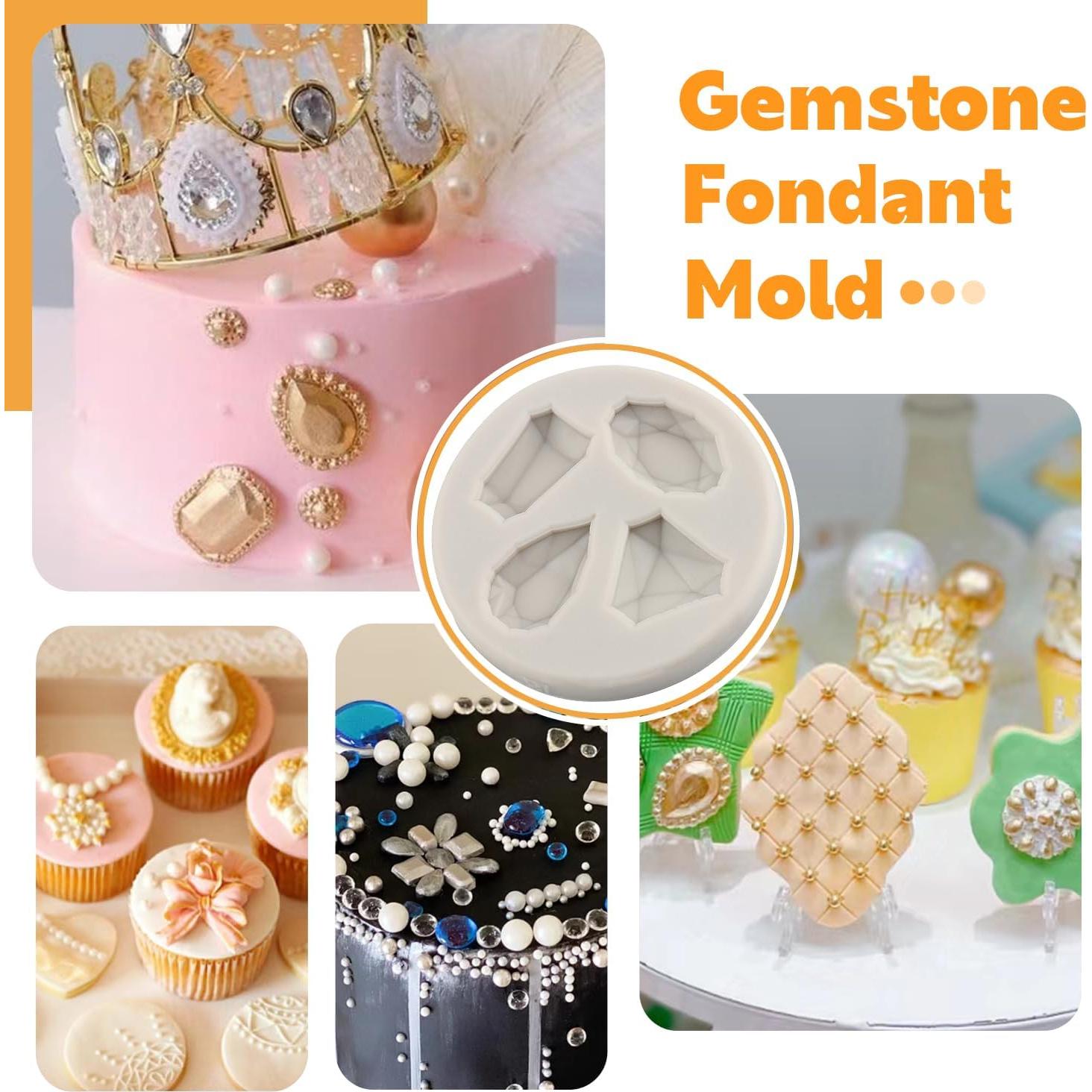 Moldes de Silicona Sijiangmold Set de 4 para Fondant y Chocolate