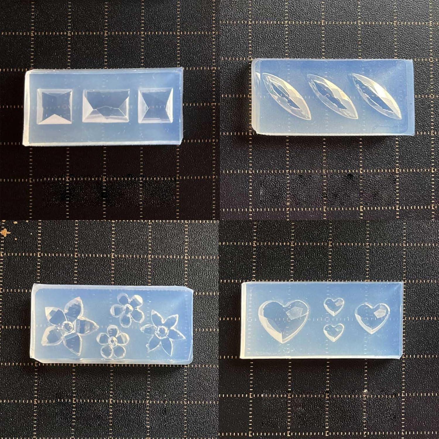 15 Moldes de Silicona Corazón Facetados para Uñas DIY unahtinr