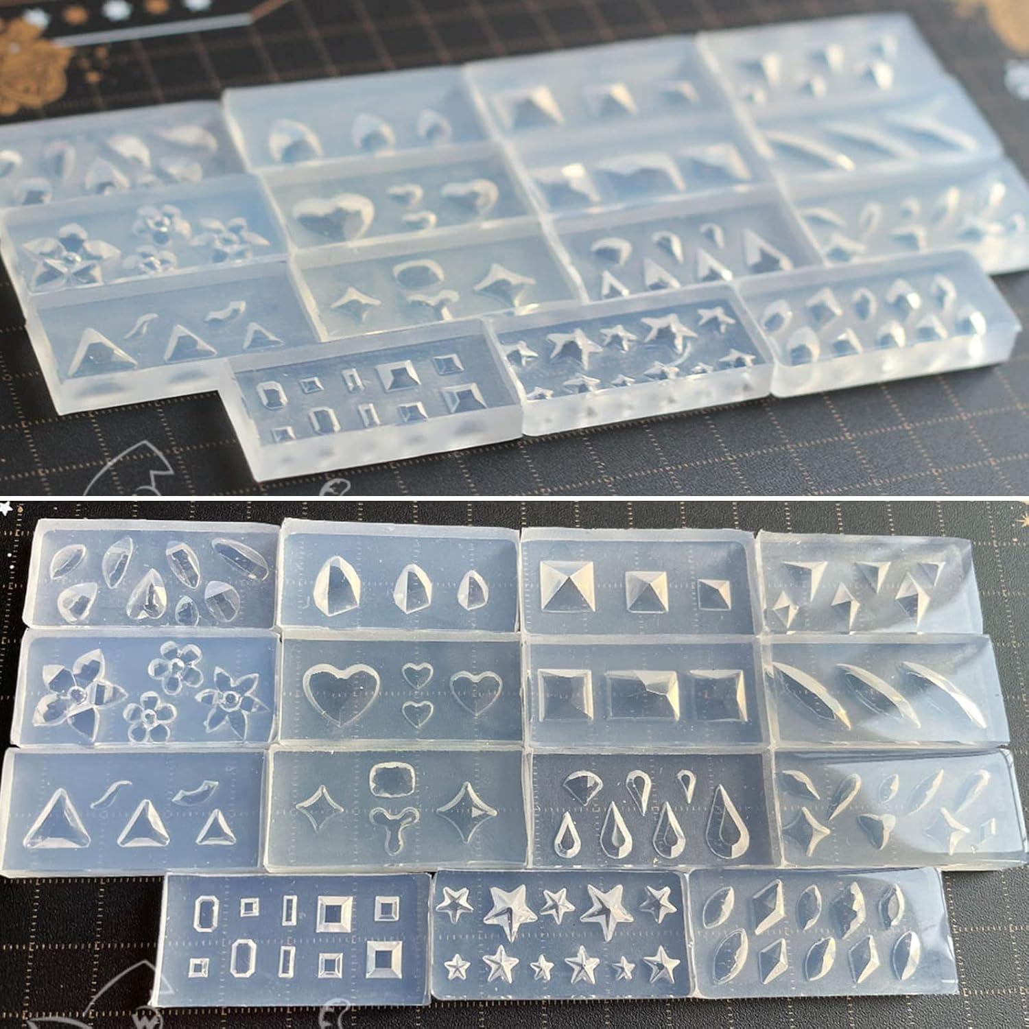 15 Moldes de Silicona Corazón Facetados para Uñas DIY unahtinr