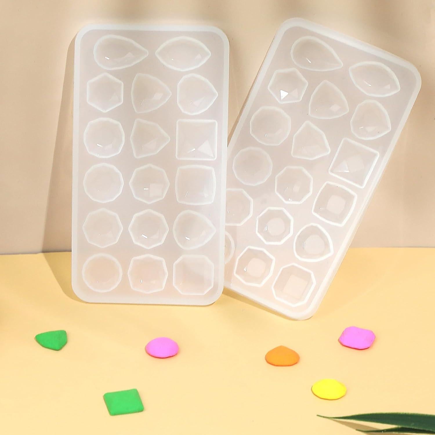 4 Moldes de Silicona para Resina Epóxica QfwdfcTrenz 11x6cm