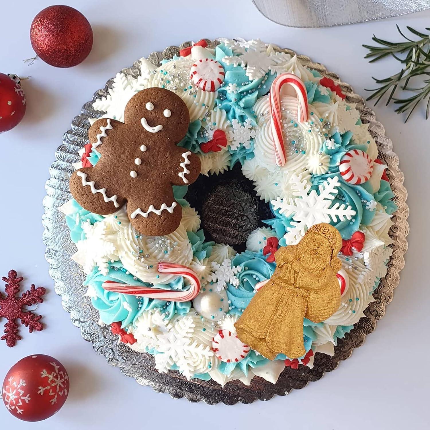 Moldes de Silicona de Navidad 2 Pcs - Santa y Copo de Nieve