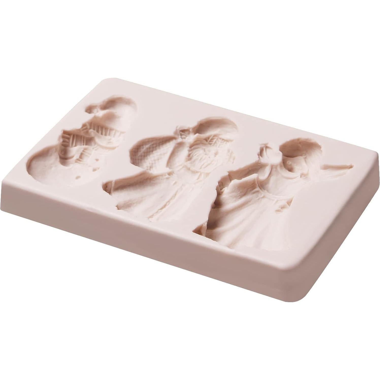 Moldes de Silicona de Navidad 2 Pcs - Santa y Copo de Nieve