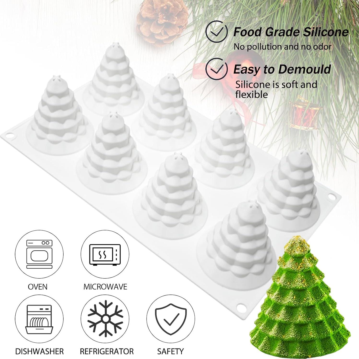 Molde de Silicona 3D para Árbol de Navidad Ceoyiler 8 Cavidades