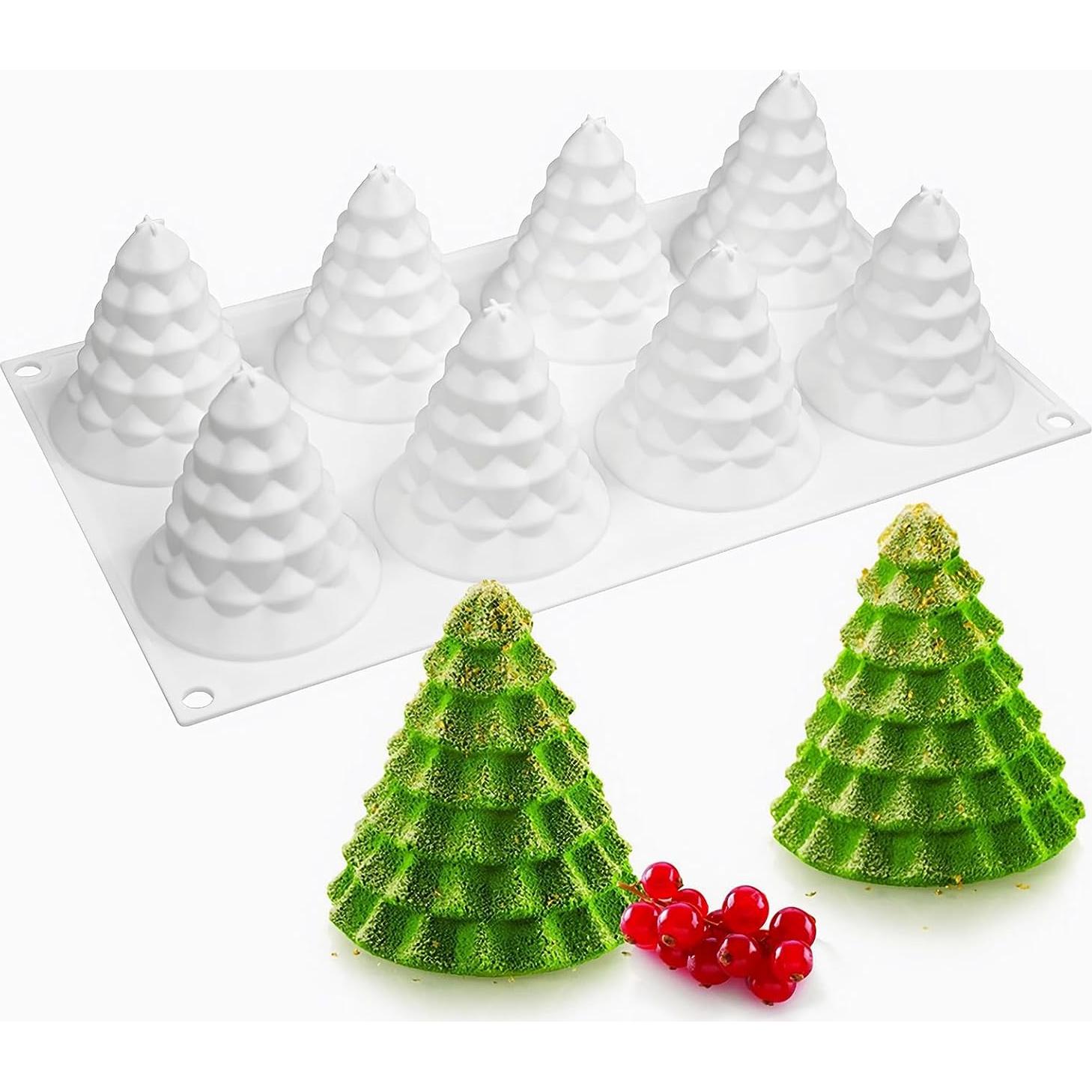 Molde de Silicona 3D para Árbol de Navidad Ceoyiler 8 Cavidades
