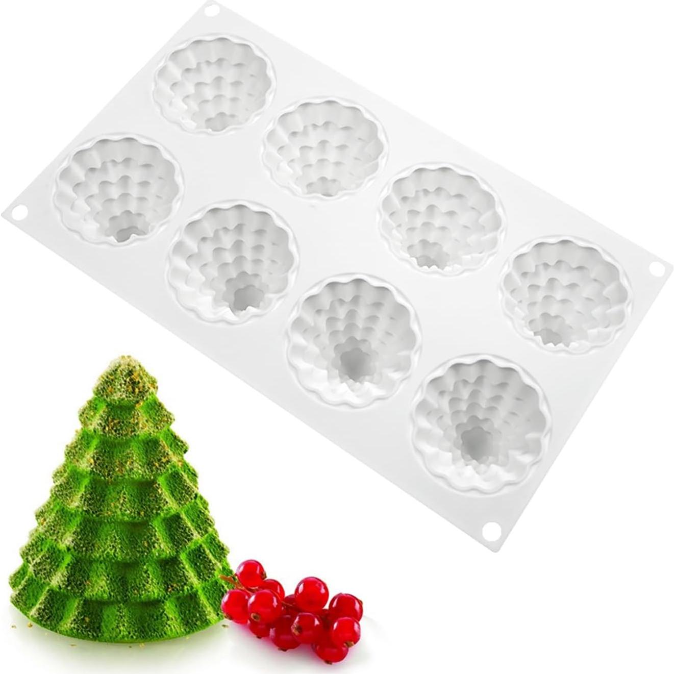 Molde de Silicona 3D para Árbol de Navidad Ceoyiler 8 Cavidades