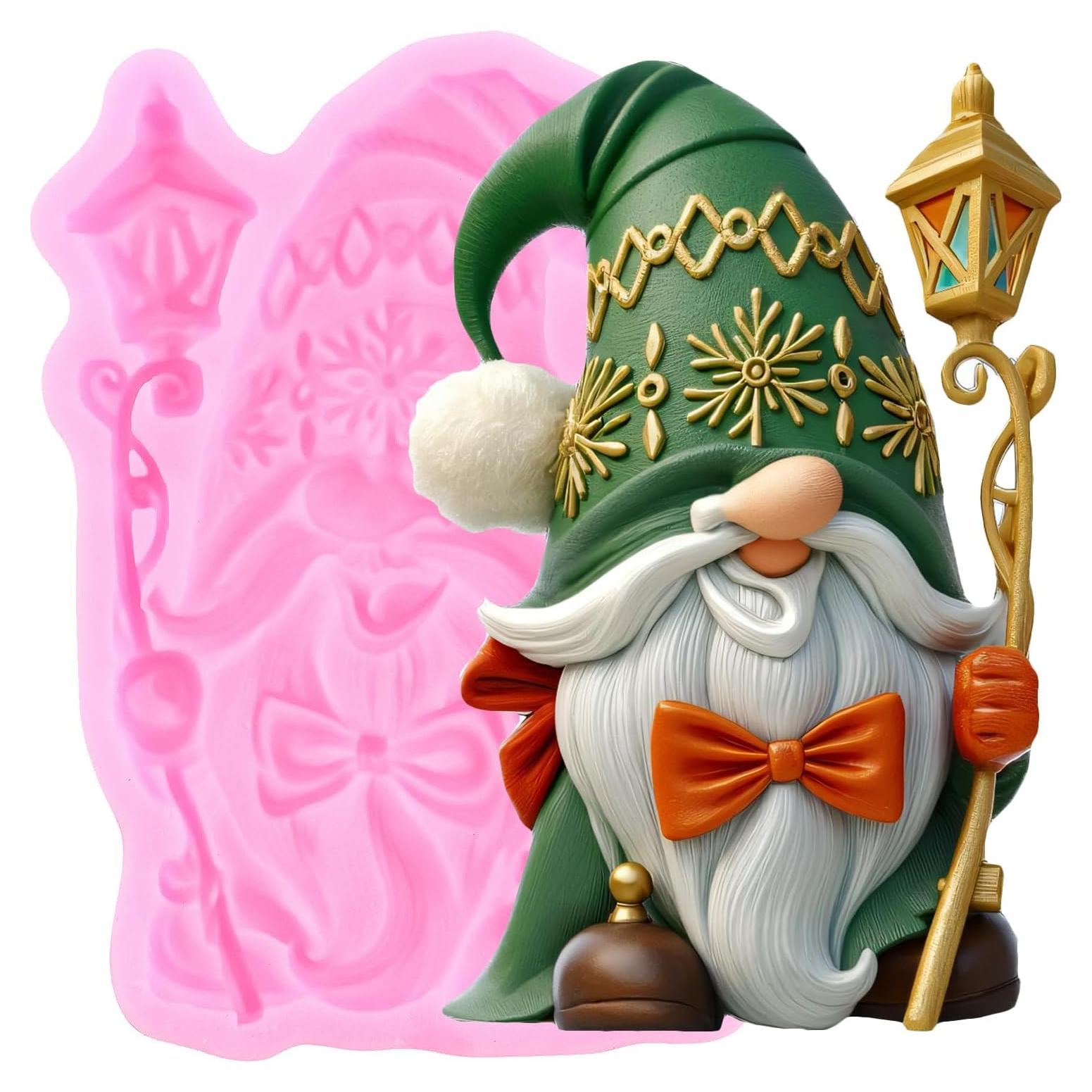 Christmas Silicone Mold Santa Claus Fondant Molds for Cake Decoration Cupcake Topper Sugar Craft Chocolate Candy Gum Paste Polymer