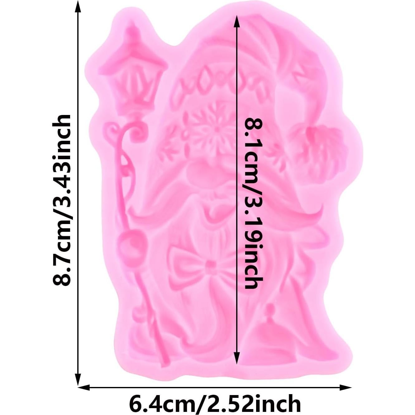 Christmas Silicone Mold Santa Claus Fondant Molds for Cake Decoration Cupcake Topper Sugar Craft Chocolate Candy Gum Paste Polymer