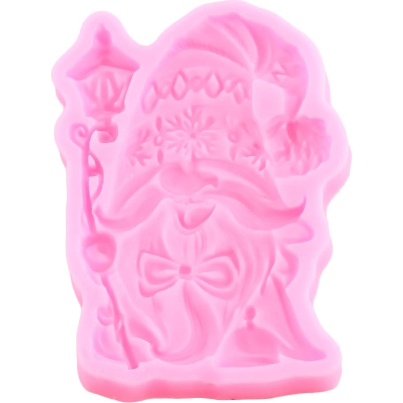 Christmas Silicone Mold Santa Claus Fondant Molds for Cake Decoration Cupcake Topper Sugar Craft Chocolate Candy Gum Paste Polymer