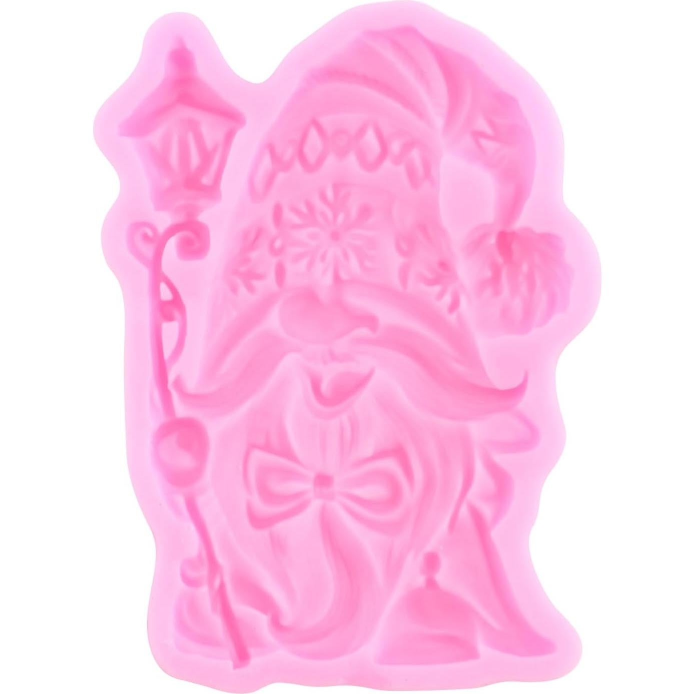 Christmas Silicone Mold Santa Claus Fondant Molds for Cake Decoration Cupcake Topper Sugar Craft Chocolate Candy Gum Paste Polymer