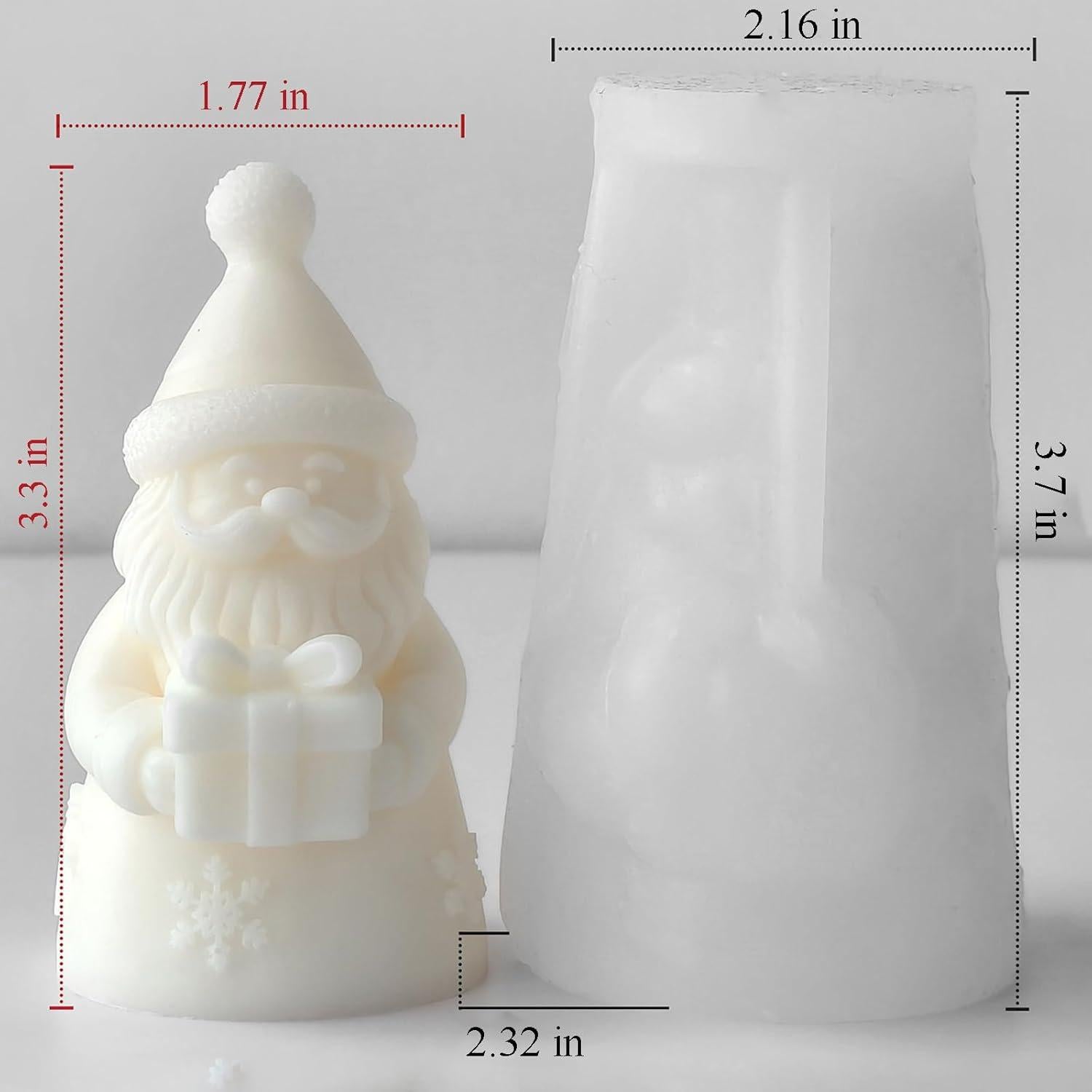 Moldes de Velas de Santa 3D SEIHDHIK Silicona 9.4x5.5cm