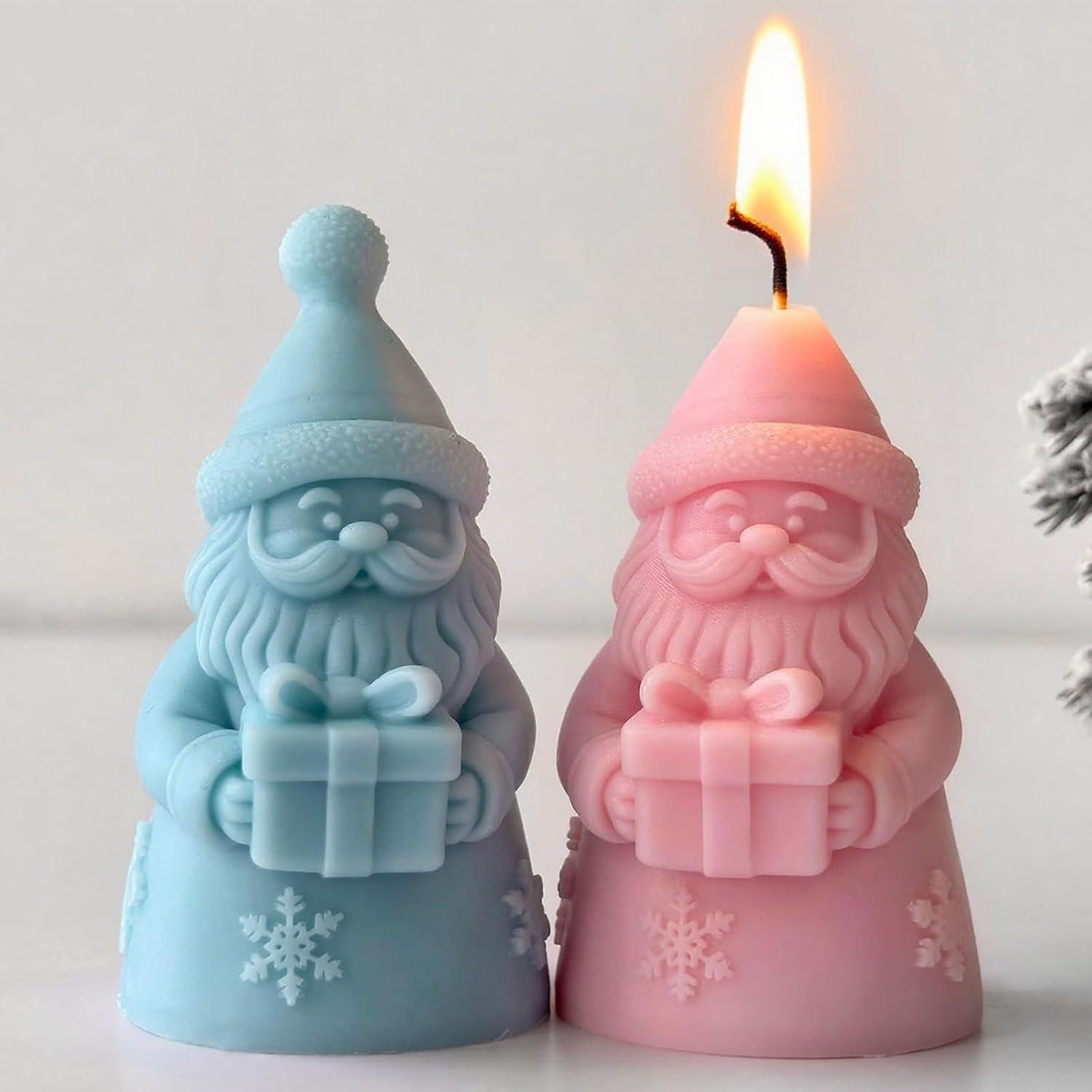 Moldes de Velas de Santa 3D SEIHDHIK Silicona 9.4x5.5cm