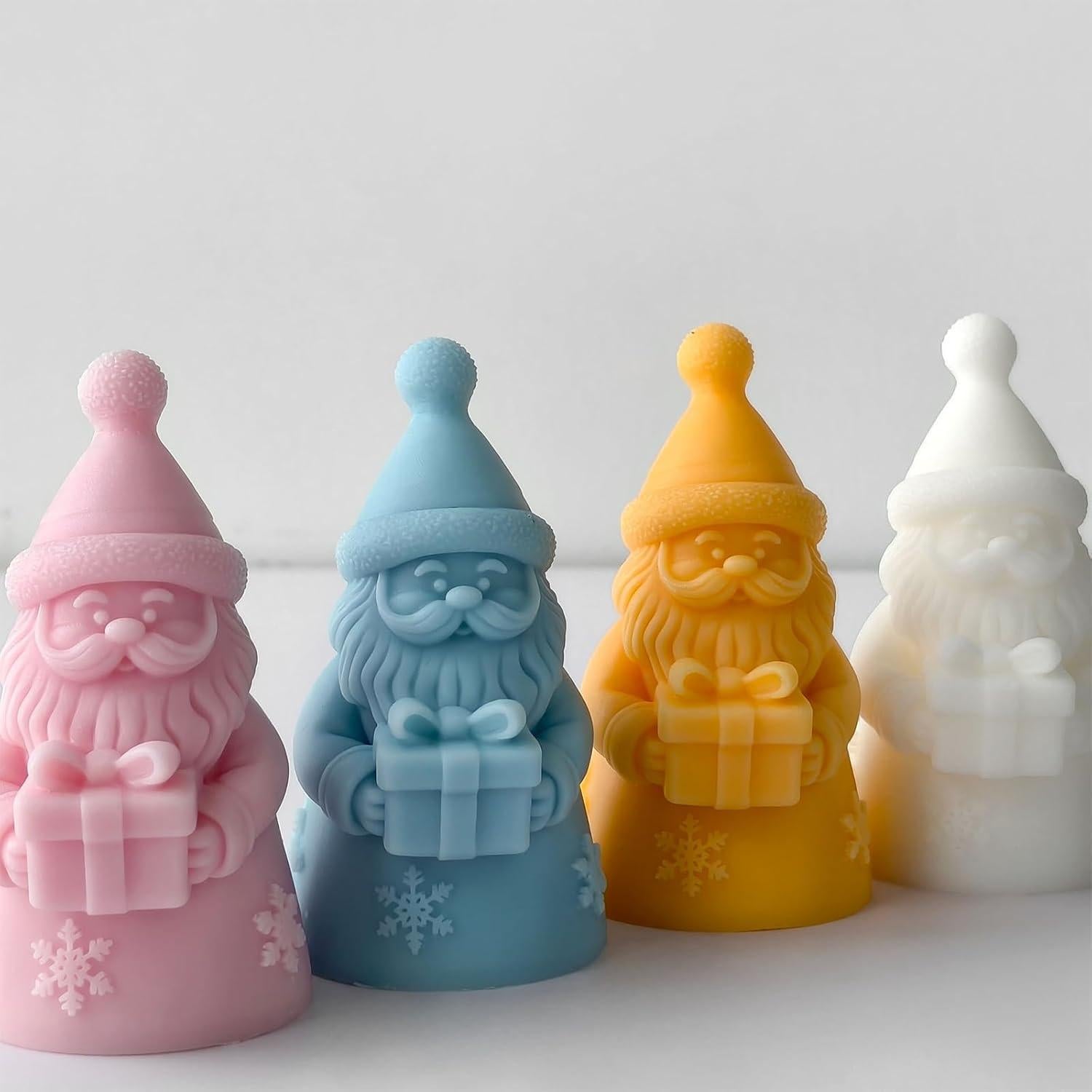 Moldes de Velas de Santa 3D SEIHDHIK Silicona 9.4x5.5cm