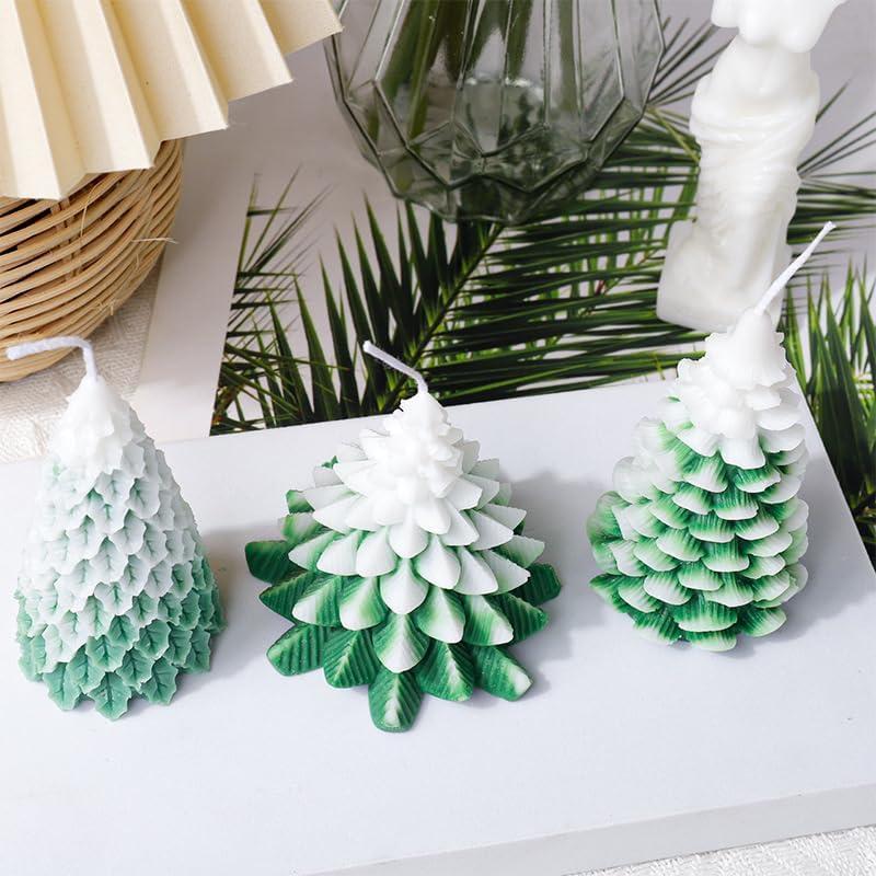 4 Moldes de Silicona para Vela Árbol de Navidad TOPYS