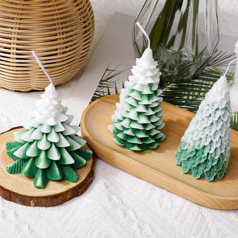 4 Moldes de Silicona para Vela Árbol de Navidad TOPYS