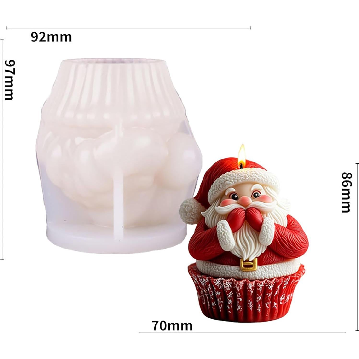 Molde de Silicona Cilindro Santa Claus EVERELAM 5.08 cm