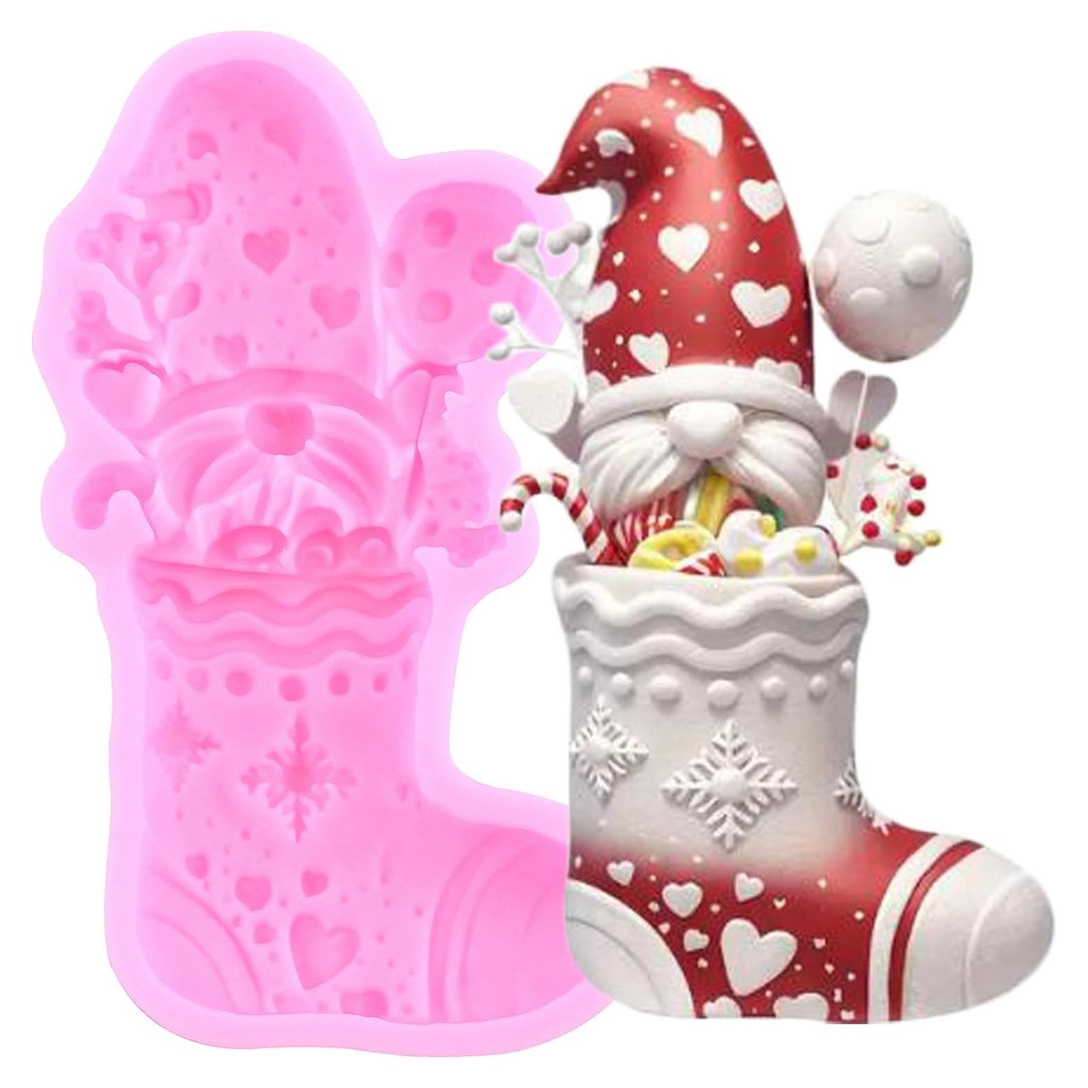 Molde de Silicona para Fondant Navidad YIHUOMOLDS 8x7cm