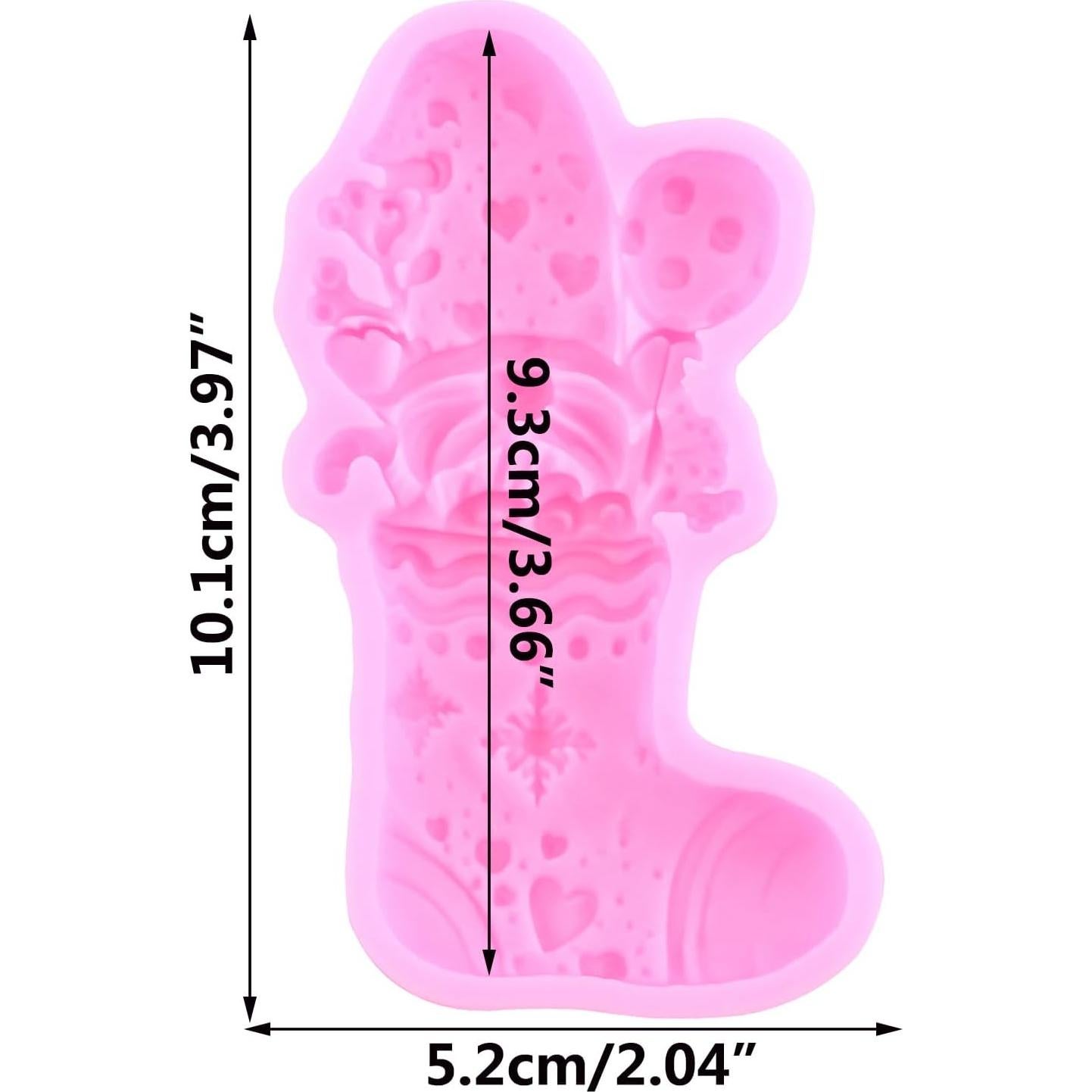 Molde de Silicona para Fondant Navidad YIHUOMOLDS 8x7cm