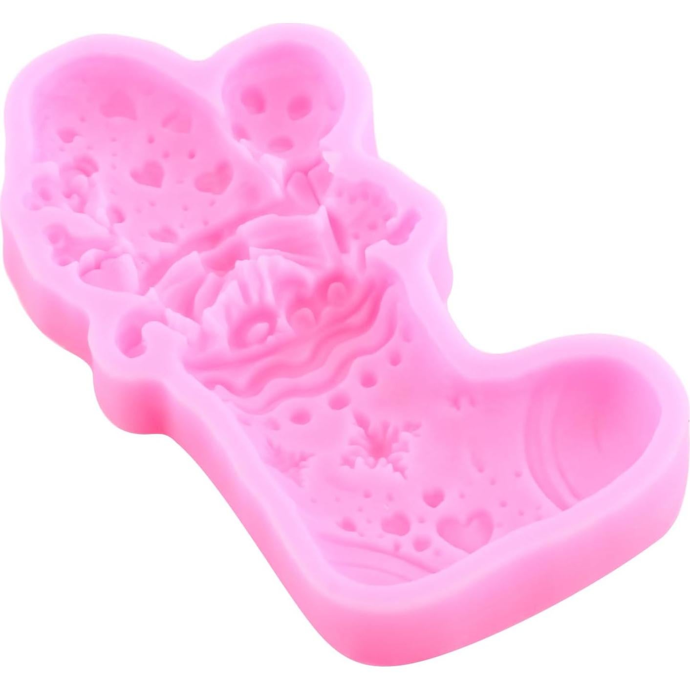 Molde de Silicona para Fondant Navidad YIHUOMOLDS 8x7cm