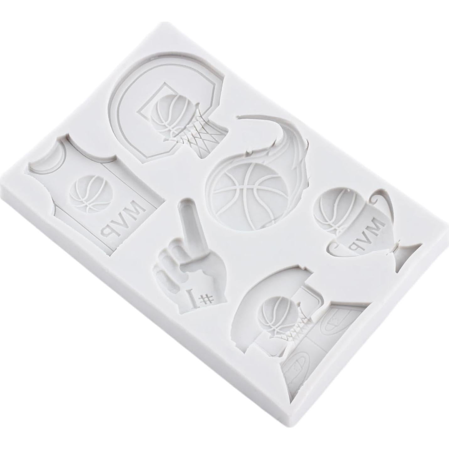 Molde de Silicona para Fondant Baloncesto QDMOLDS 8x8 cm