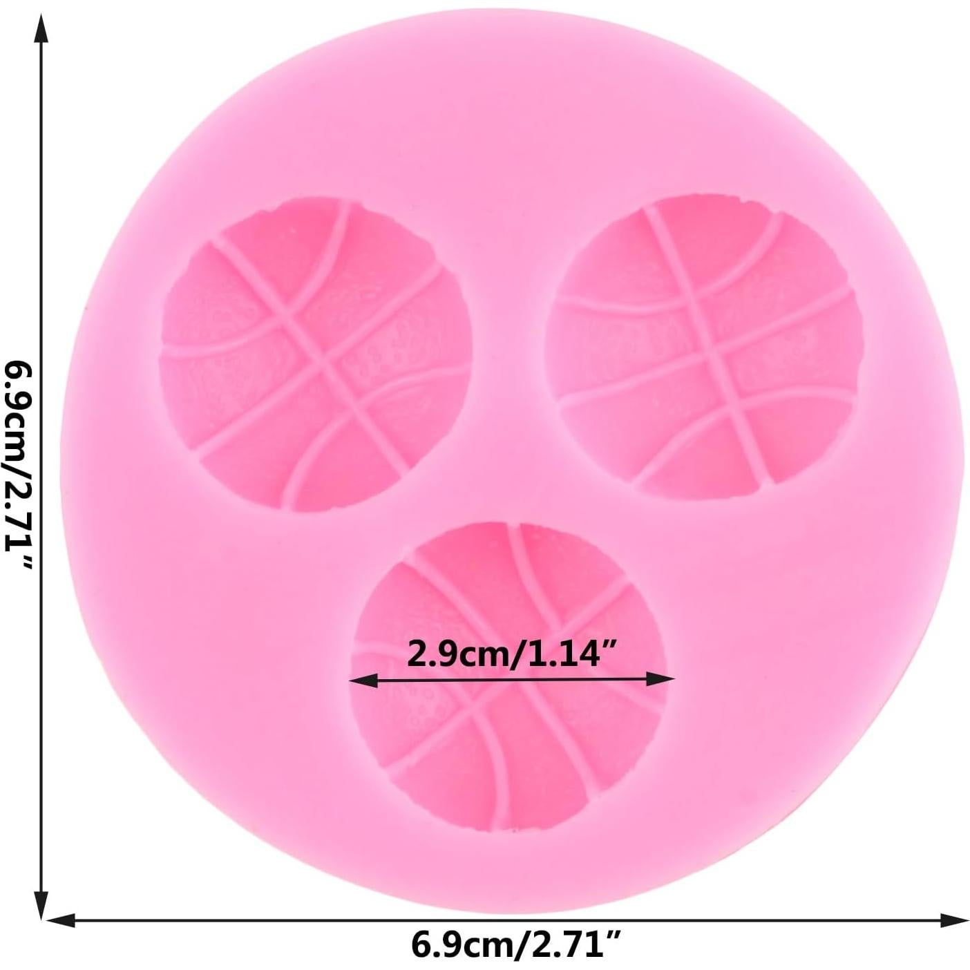 Molde de Silicona para Pasteles Baloncesto YIHUOMOLDS 8x7 cm