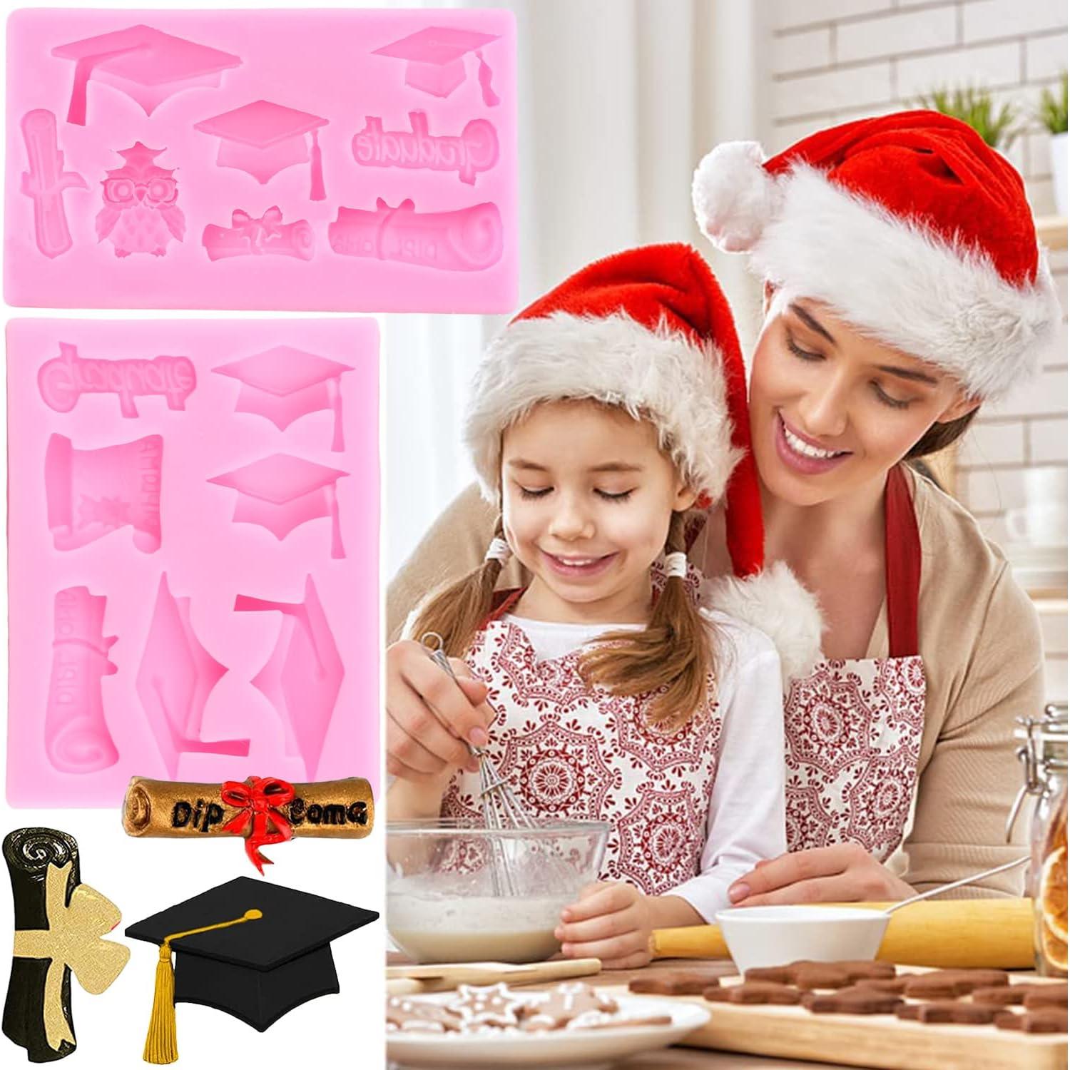 Molde de Silicona de Graduación ZiXiang - 3 Piezas para Pasteles