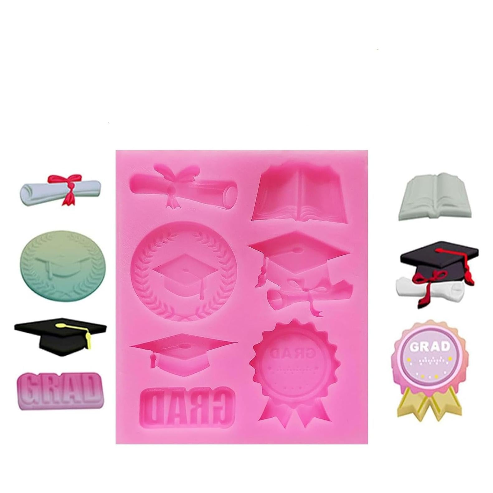 Molde de Silicona para Chocolate de Graduación Ayracat 8.9x6.6 cm