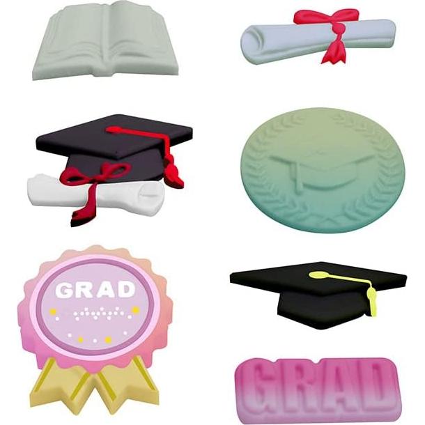 Molde de Silicona para Chocolate de Graduación Ayracat 8.9x6.6 cm