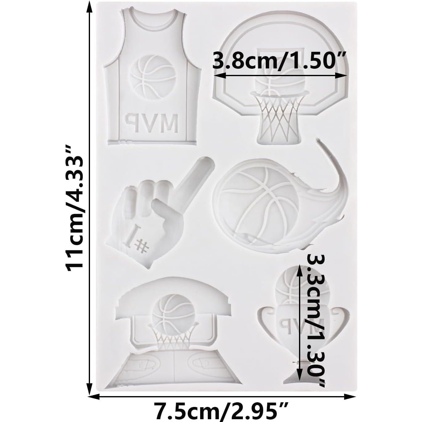 Molde de Silicona para Fondant Baloncesto MINFEIDMS 8x7 cm