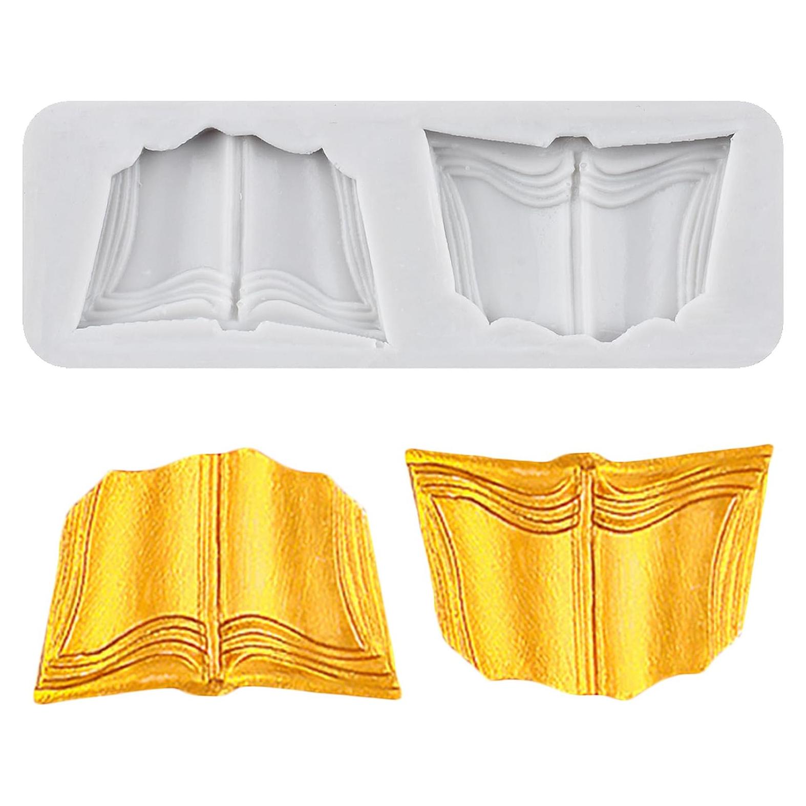 Book Fondant Molds Graduation Silicone Mold for Chocolate Candy Cake Decoration Cupcake Toppers Polymer Clay Gum Paste