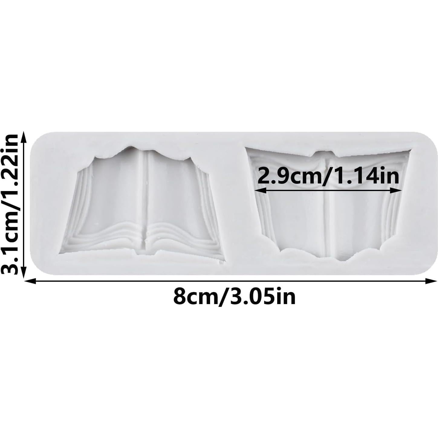 Book Fondant Molds Graduation Silicone Mold for Chocolate Candy Cake Decoration Cupcake Toppers Polymer Clay Gum Paste