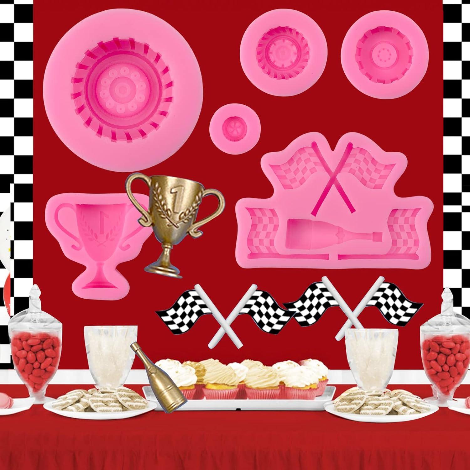 Moldes de Silicona KKONHII para Coche de Carreras 3D - 6 Piezas